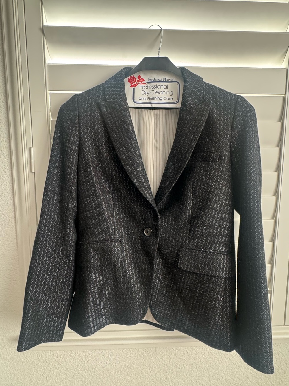 Veronica Beard Black Subtle Pinstripe Blazer